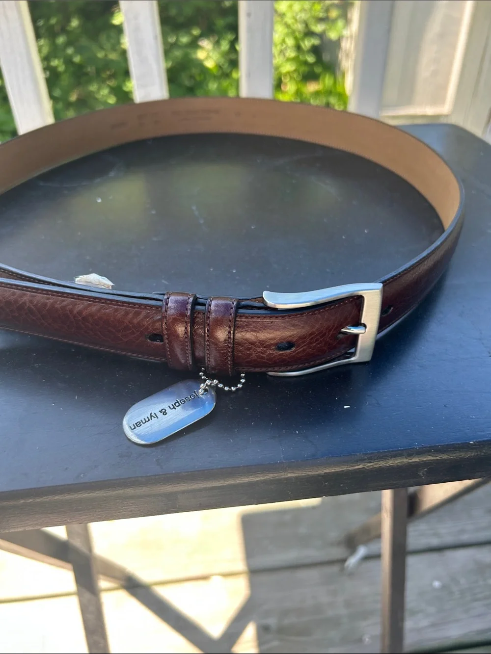 Joseph & Lyman Brown full grain Cowhide Leather Men's Belt 36